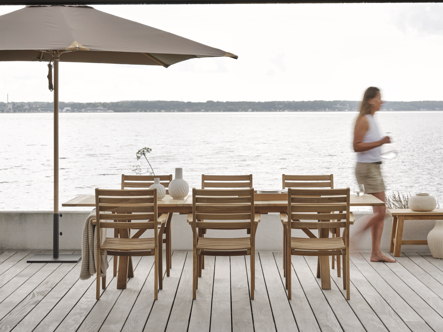 Flat parasol base, 40 kg Anthracite