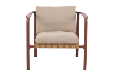 Motty armchair Zin Red/Teddy Beige