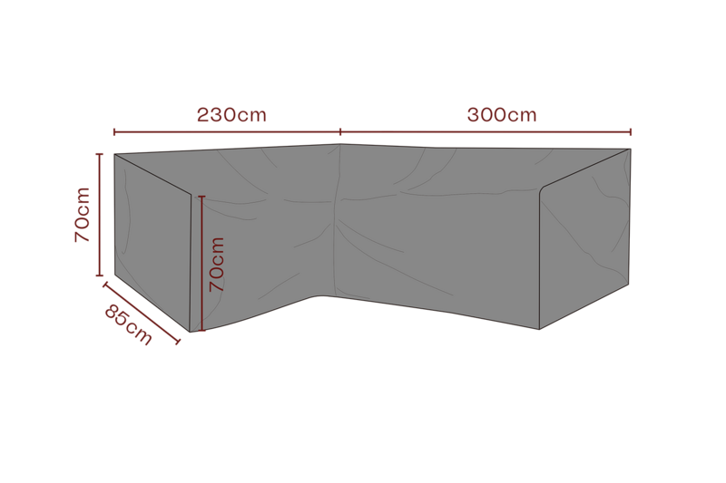 Furniture cover corner sofa Black