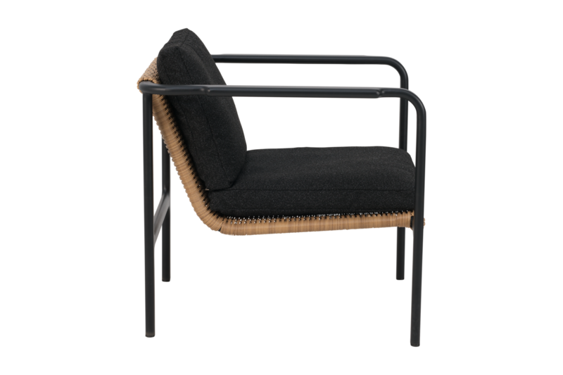 Motty armchair Black/Teddy Black