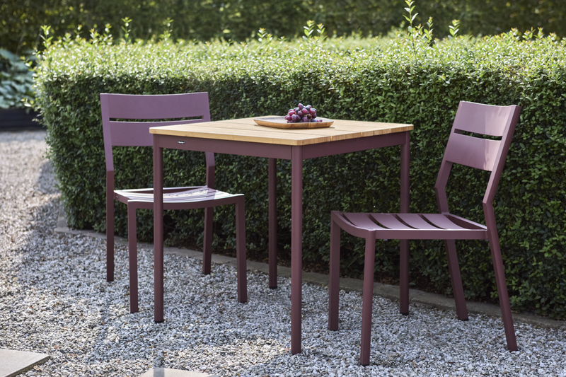 Nox café table Zin Red/Bamboo