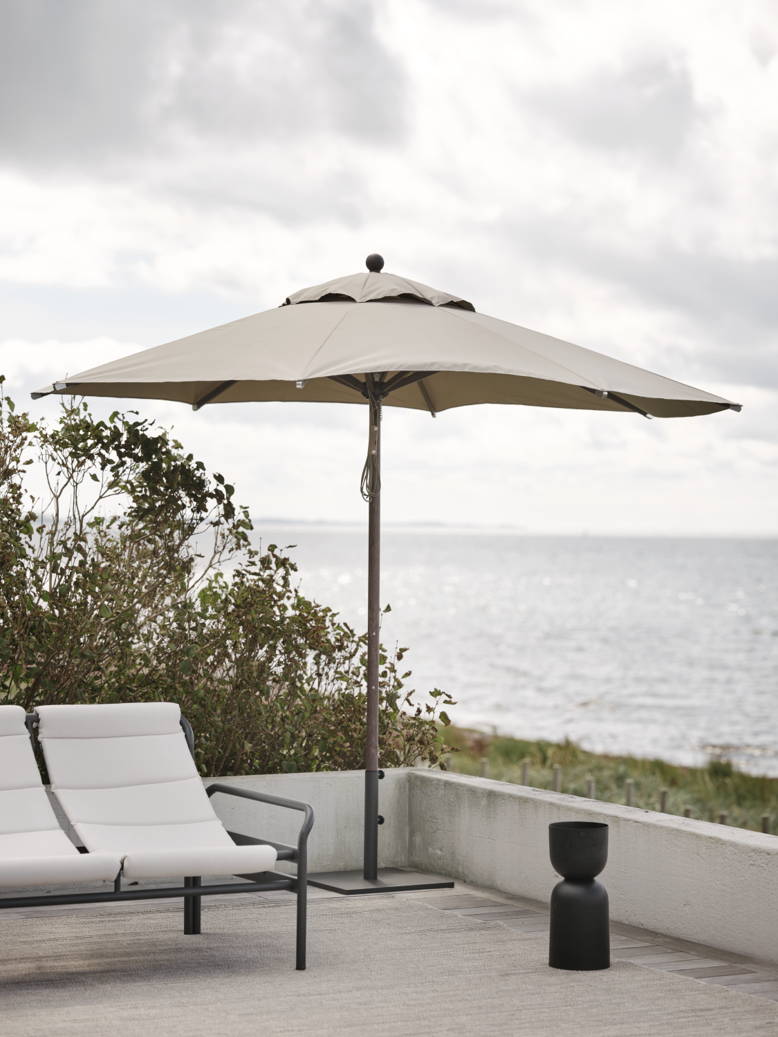Flat parasol base, 40 kg Anthracite