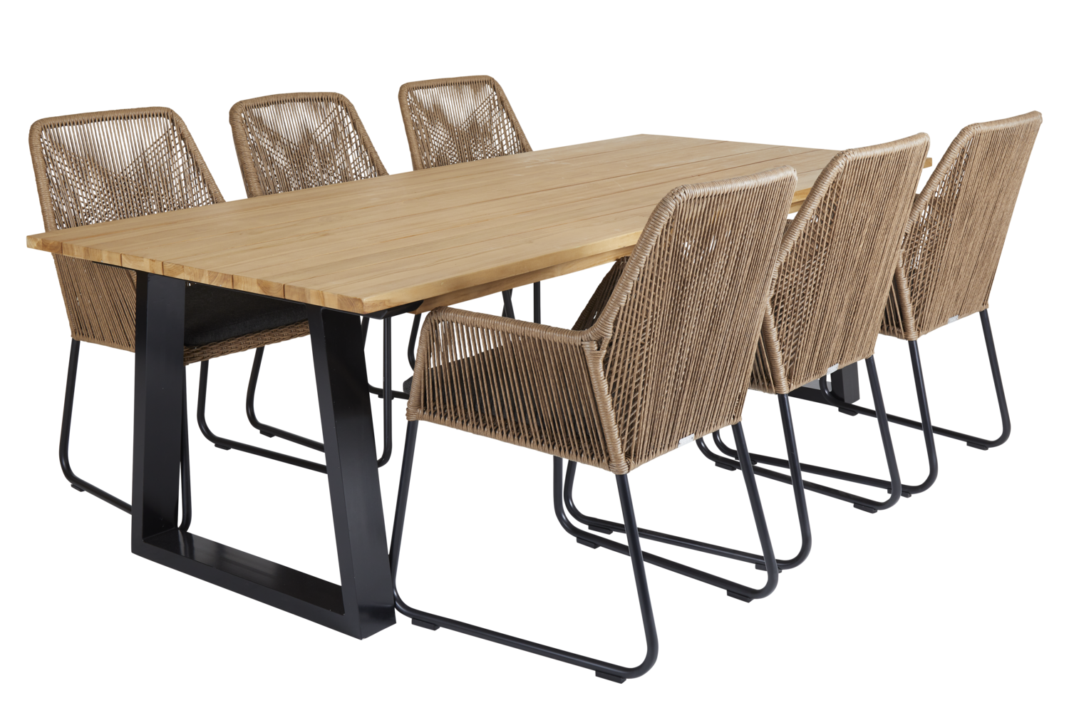 Laurion dining table Natural colored/black