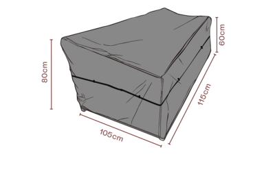 Furniture cover armchair Black