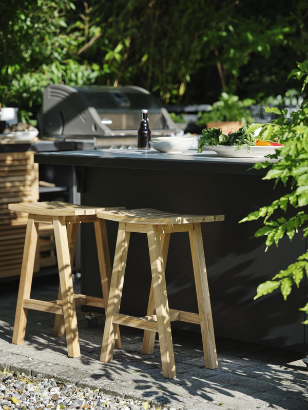 Fornax outdoor Kitchen Black/teak