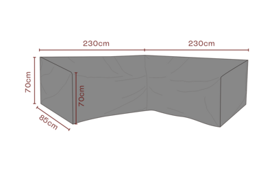 Furniture cover corner sofa Black