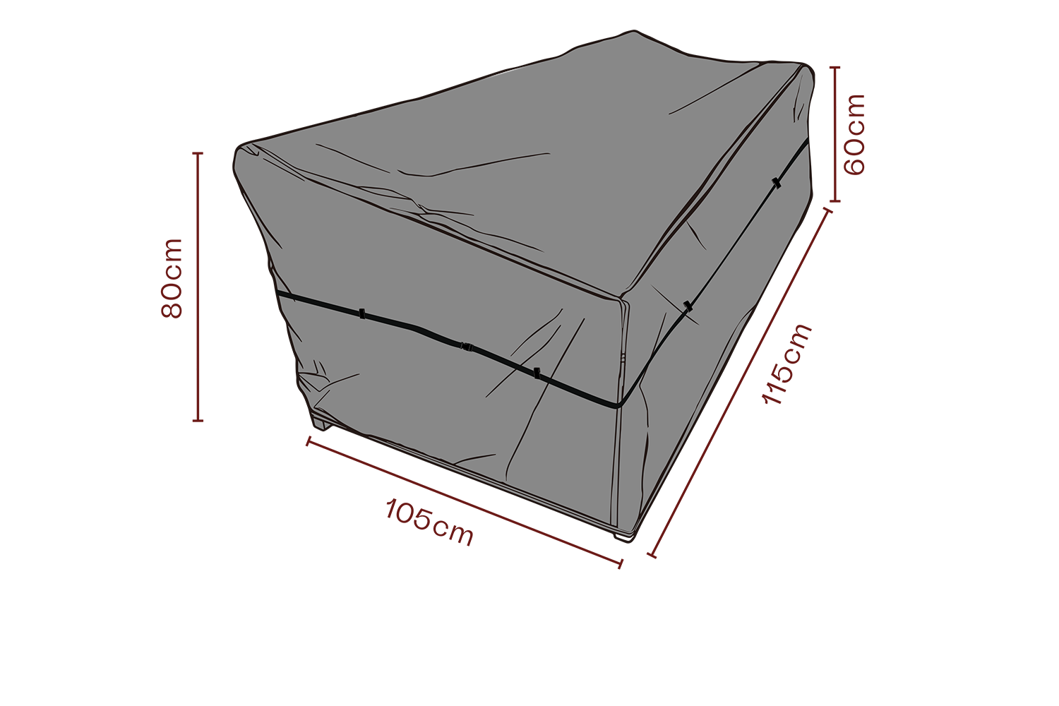 Furniture cover armchair Black - Breathable