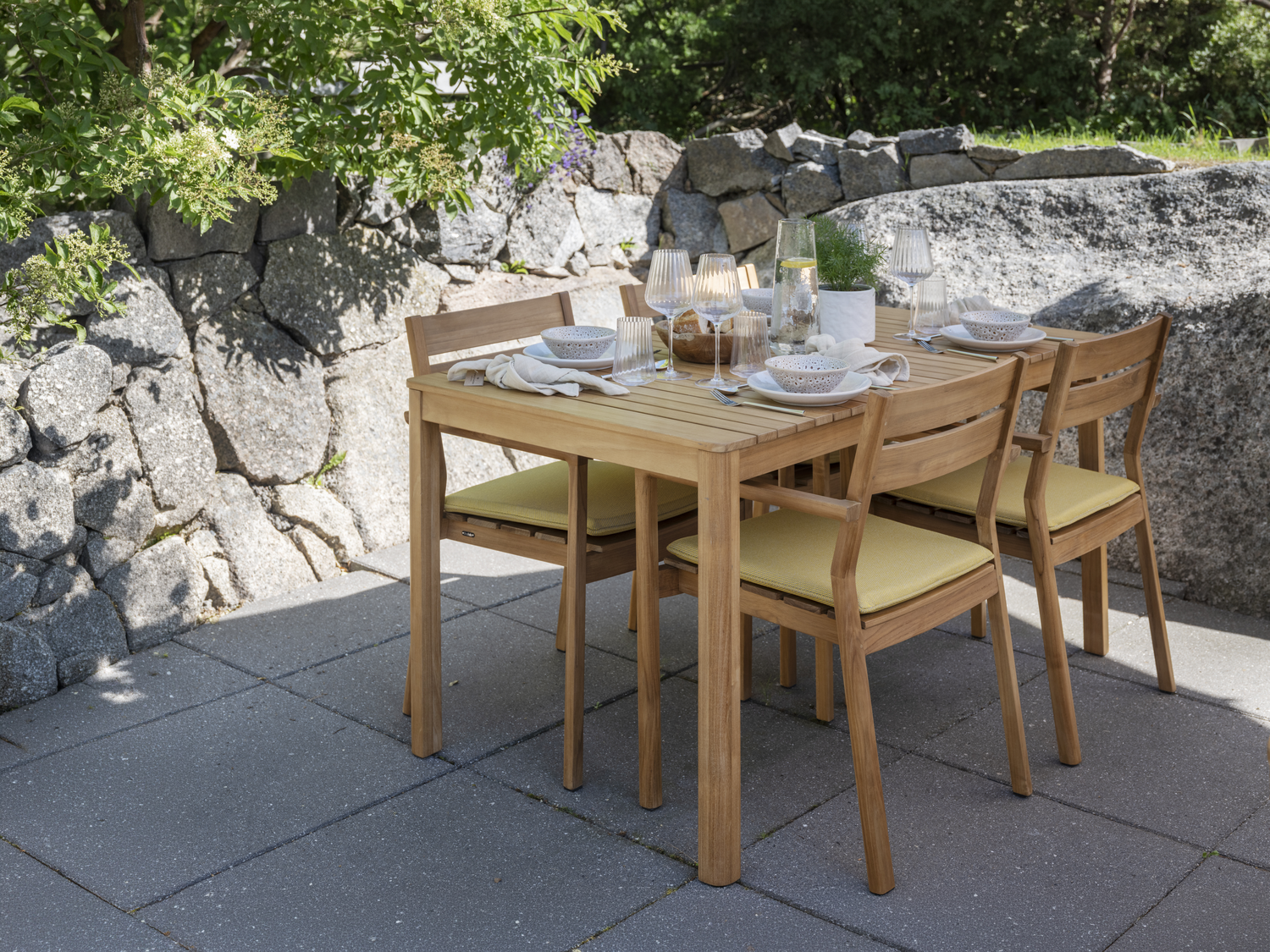 Delia Teak armchair Natural color