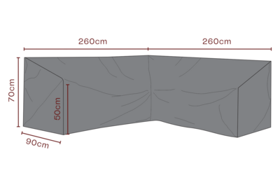 Cover corner sofa Black - Water proof