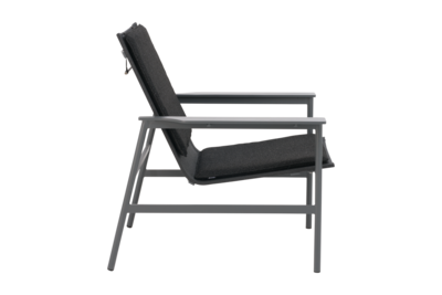 Soro lounge chair Anthracite/Teddy Black