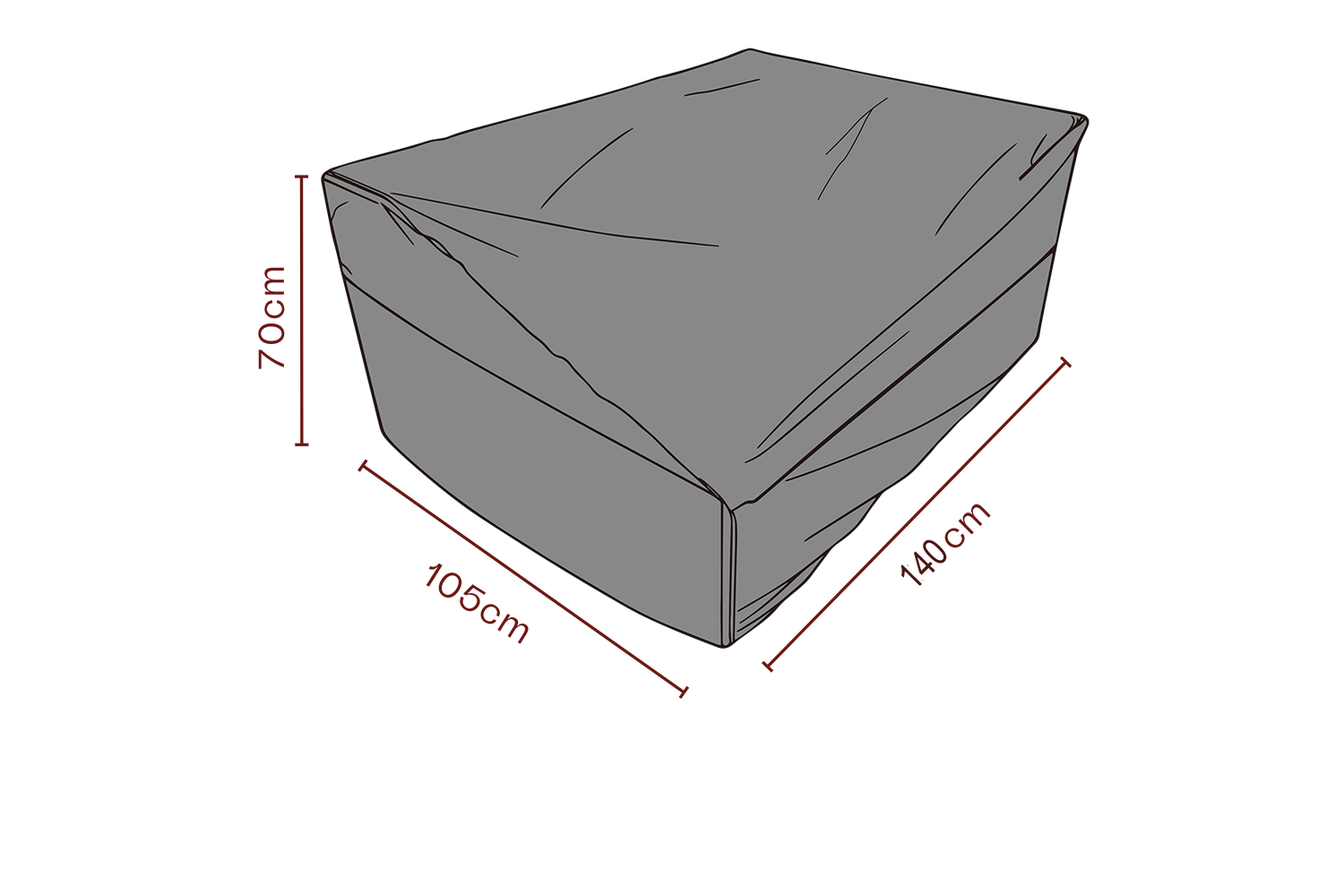 Furniture cover sofa Black - Breathable