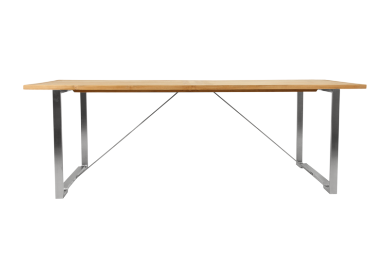 Gotland dining table Silver/teak