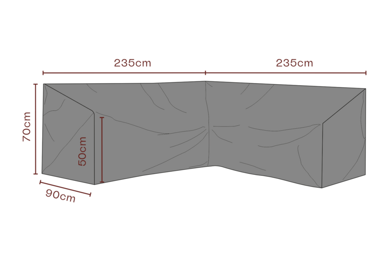 Cover corner sofa Black - Breathable