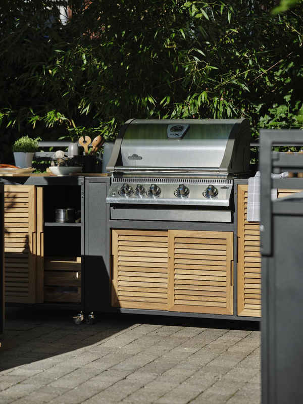 Fornax outdoor Kitchen Black/teak