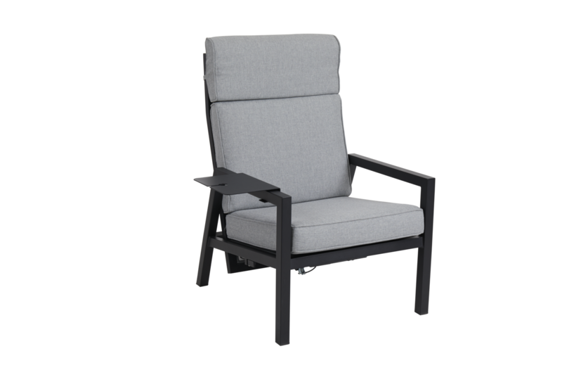 Belfort armchair Black/Pearl Grey