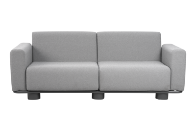Bolster 2,5-seater sofa Anthracite/Teddy Grey