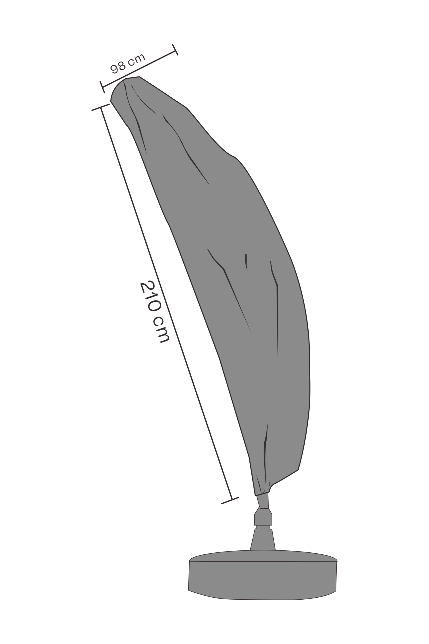 Furniture cover parasol Black -  Water proof