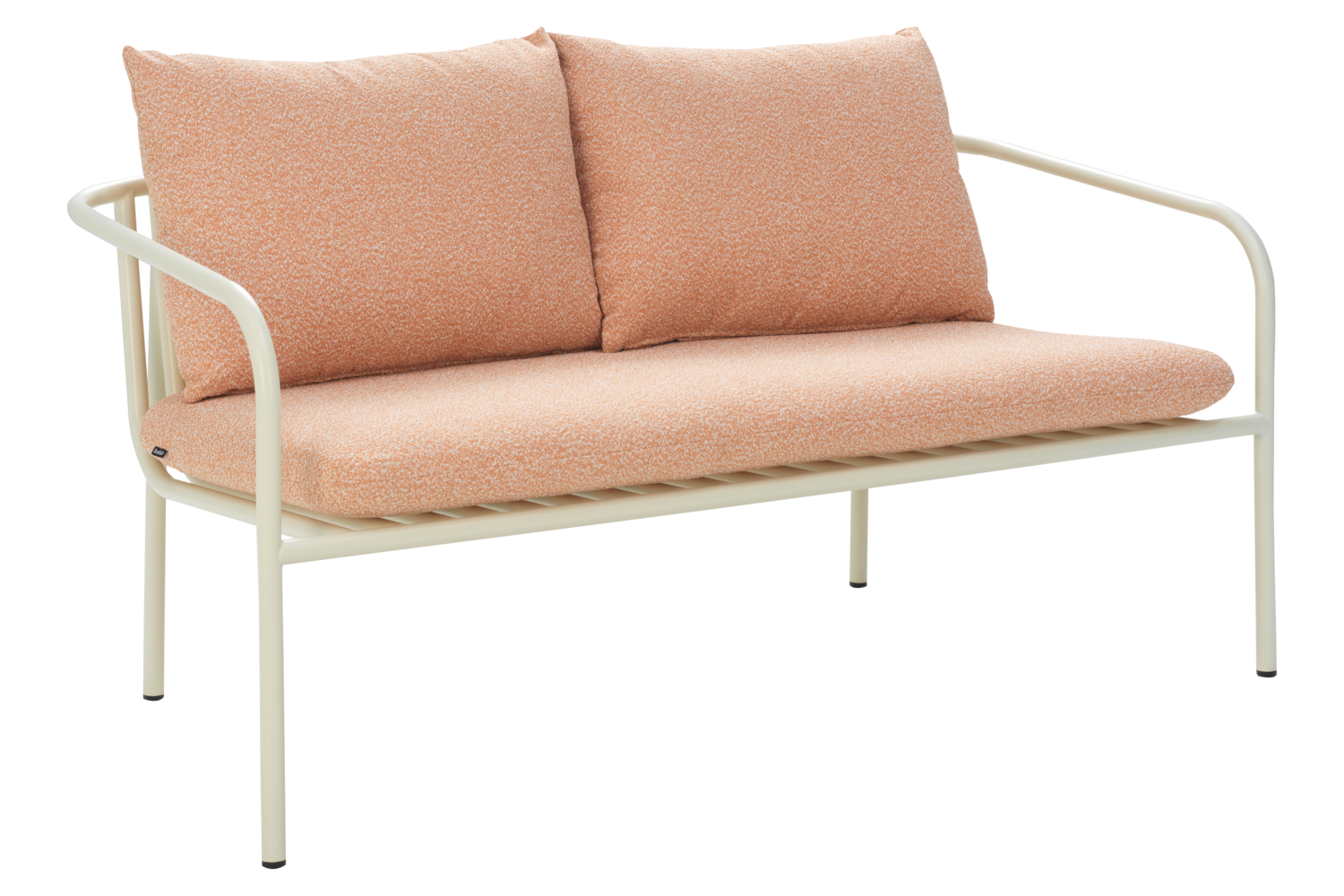 Bendt 2-seater sofa Pearl White/Teddy Orange