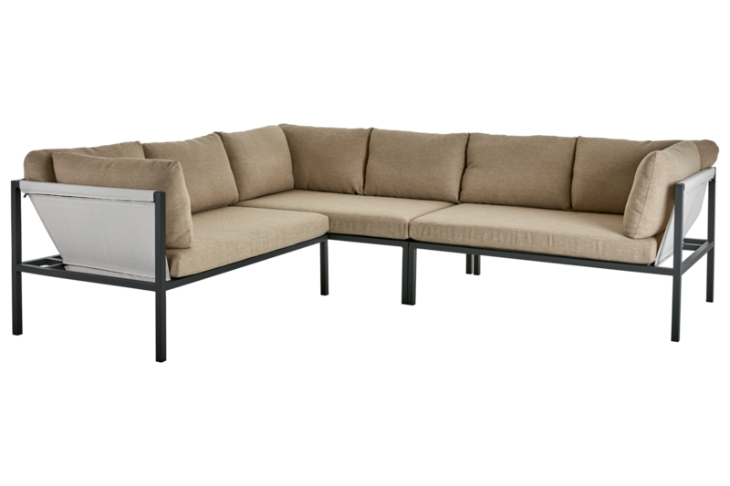 Allie corner sofa Anthracite/Barley