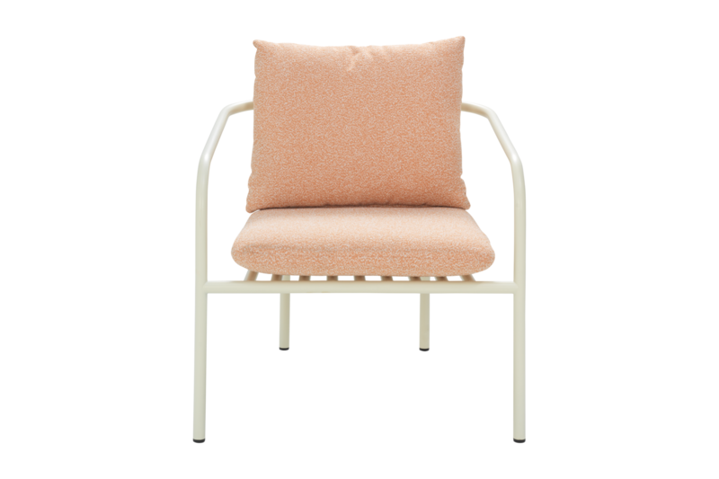 Bendt armchair Pearl White/Teddy Orange