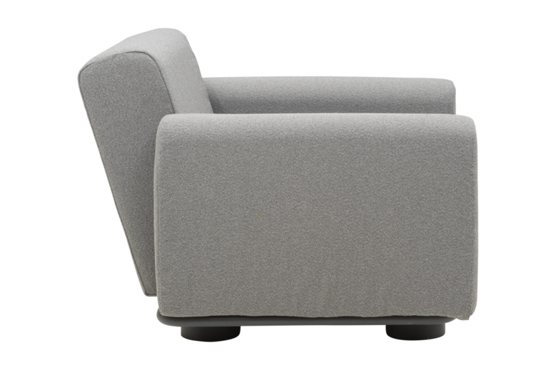 Bolster armchair Anthracite/Teddy Grey