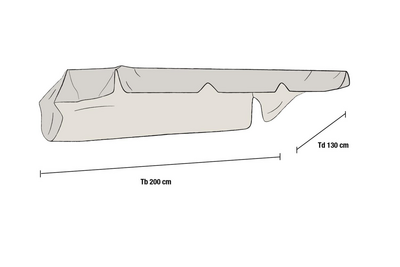 Bonn garden swing canopy Beige