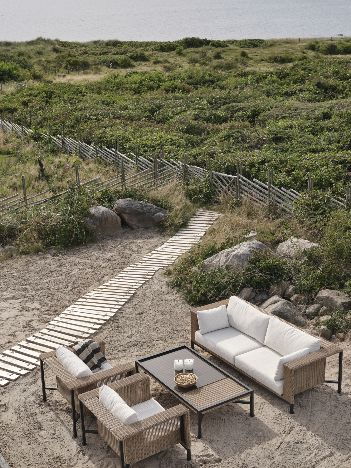 Shell 2,5-seater sofa Rustic/Teddy Rice