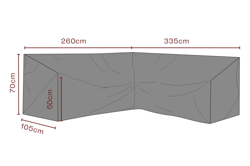 Cover corner sofa Black - Breathable