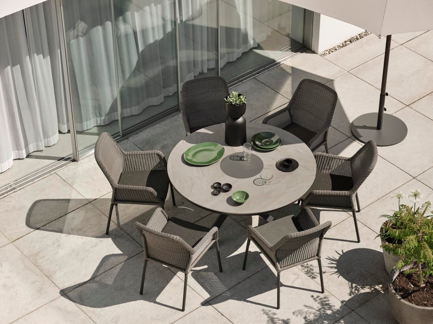 Flat parasol base, 45 kg Anthracite