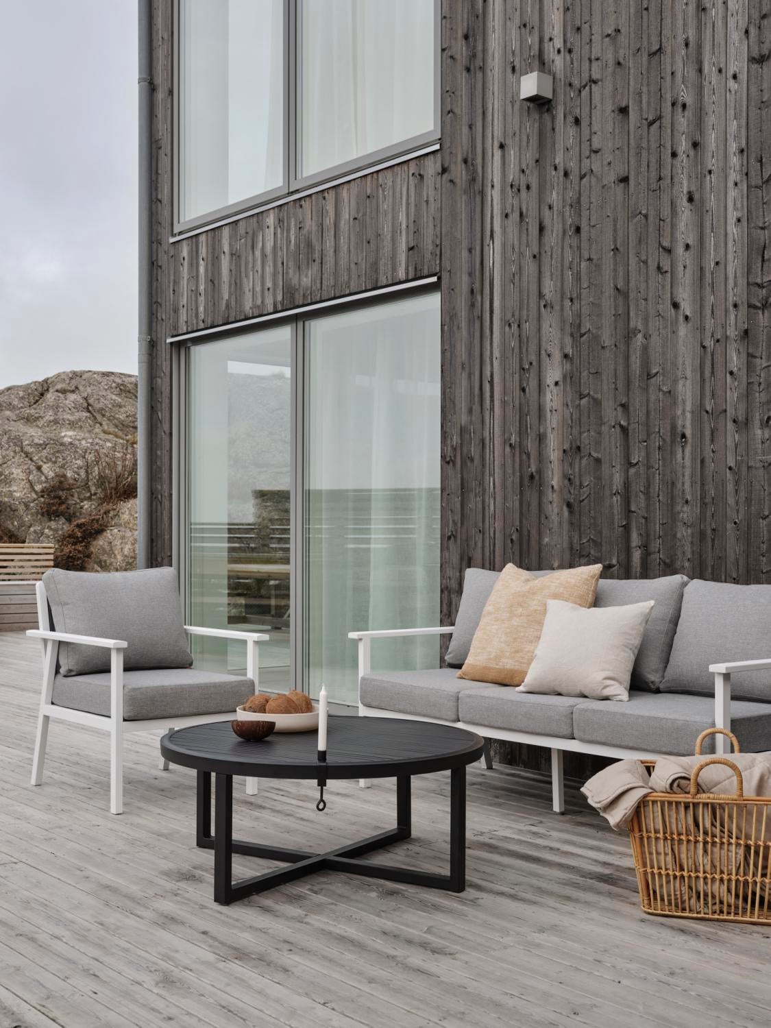 Samvaro High armchair White/Pearl grey