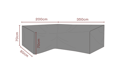 Furniture cover corner sofa Black