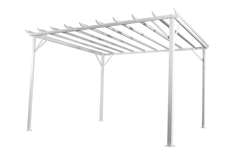 Piode pergola White/grey