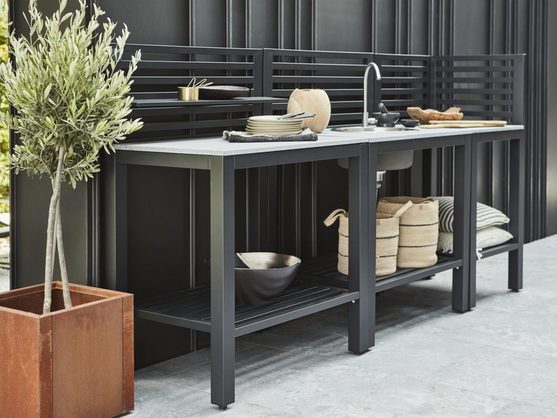 Bellac outdoor Kitchen Black/grey