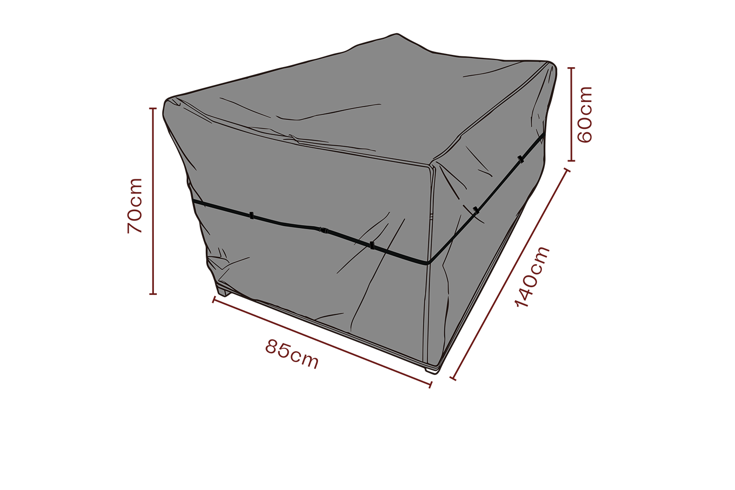 Furniture cover sofa Black - Breathable