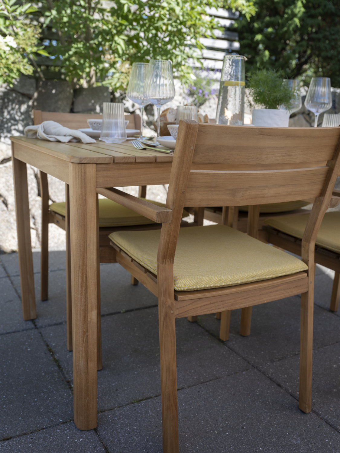 Delia Teak armchair Natural color