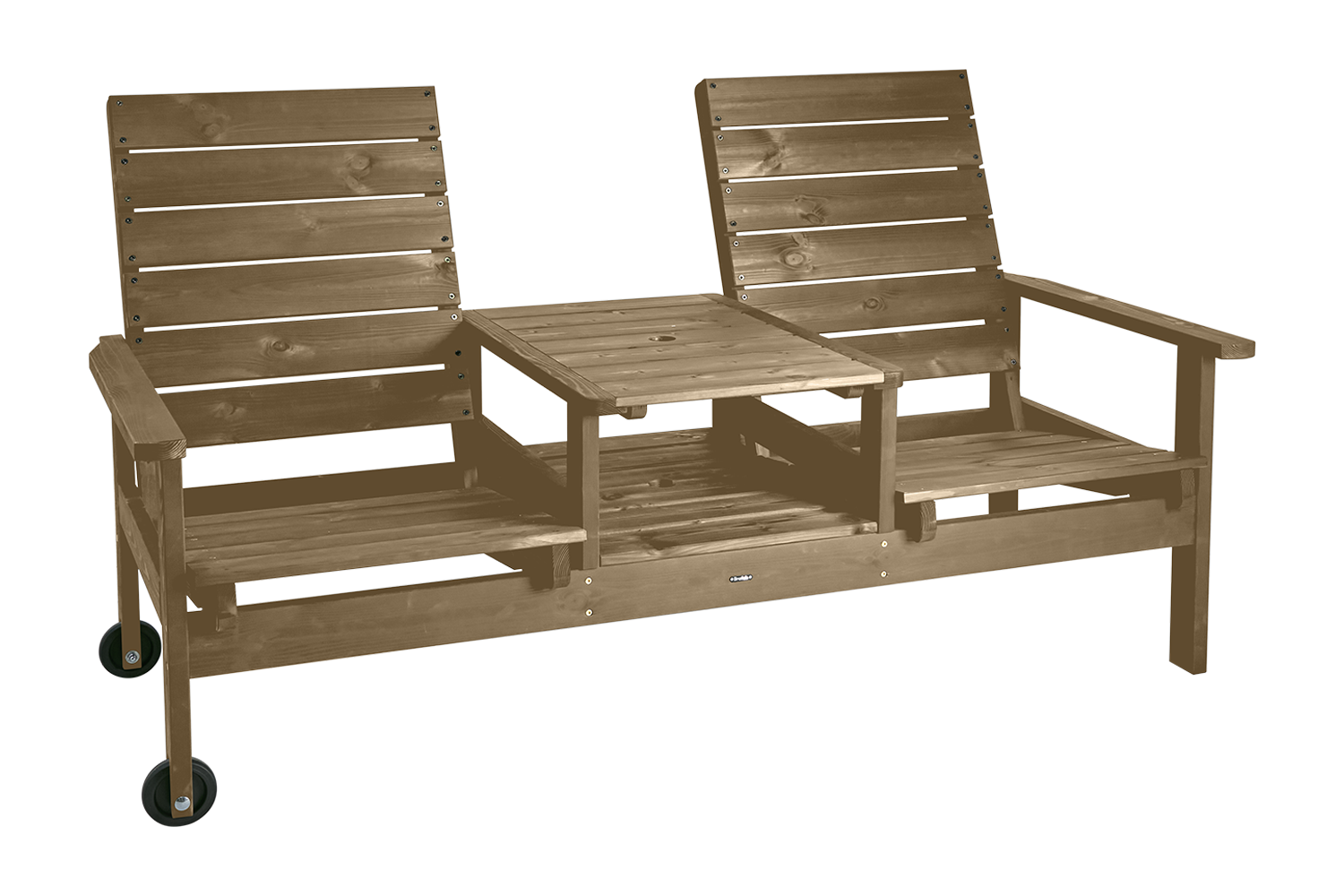 Du & Ja 2-seater sofa Brown