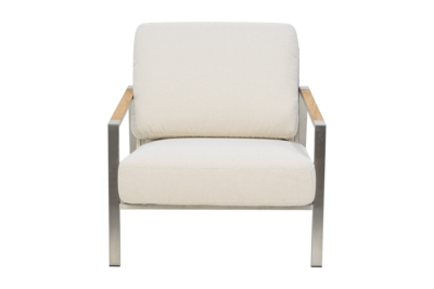 Naos armchair Stainless Steel/Dot Beige