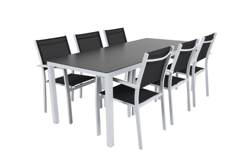 Rana dining table White/black