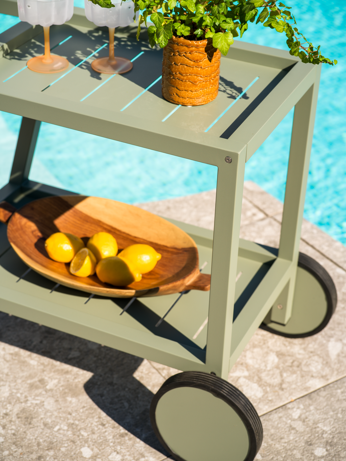 Samvaro trolley Dusty Green