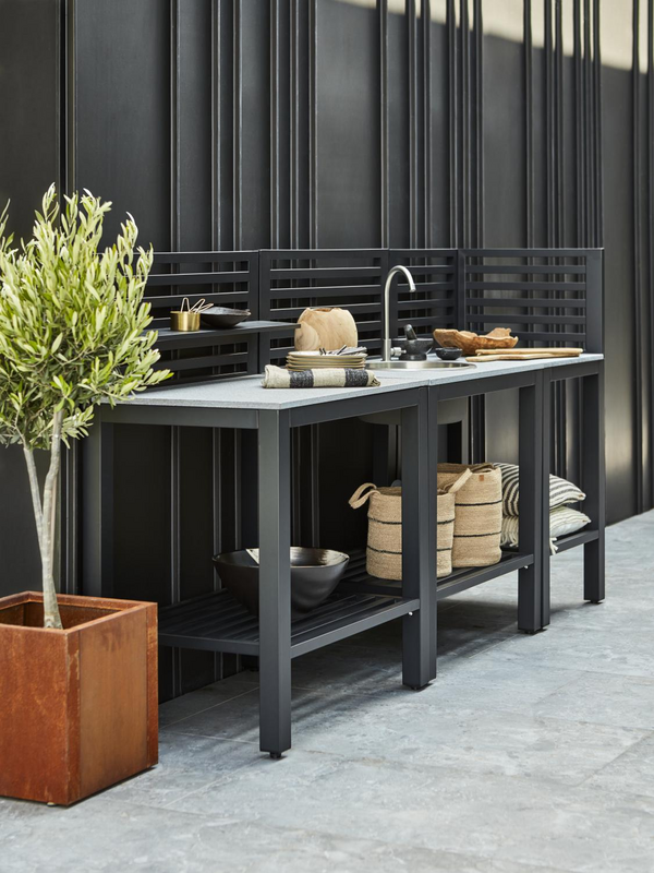 Bellac outdoor Kitchen Black/grey