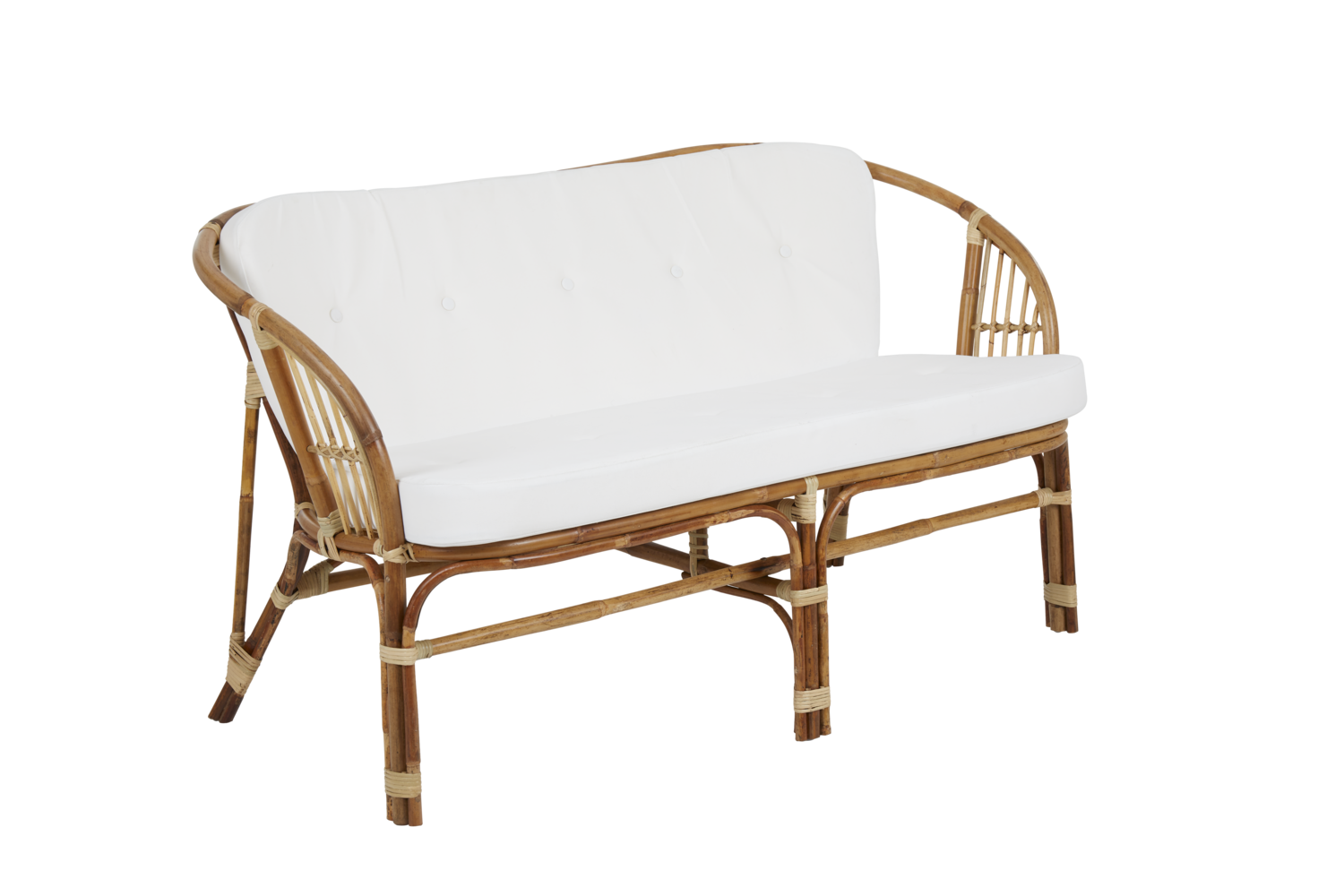 Astrakan 2-seater sofa Natural colored/white