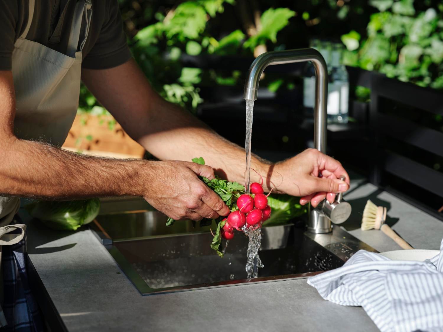 Fornax outdoor Kitchen Black/teak