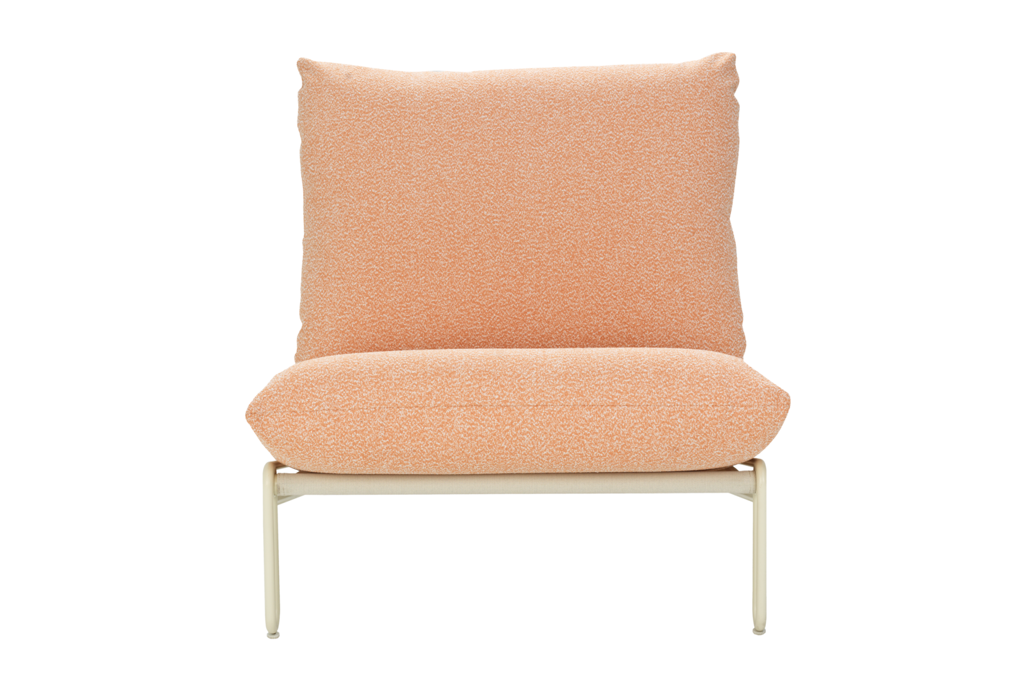 Blixt lounge chair Pearl White/Teddy Orange