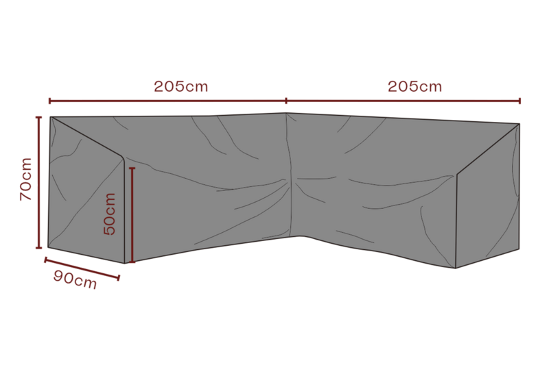 Cover corner sofa Black - Breathable