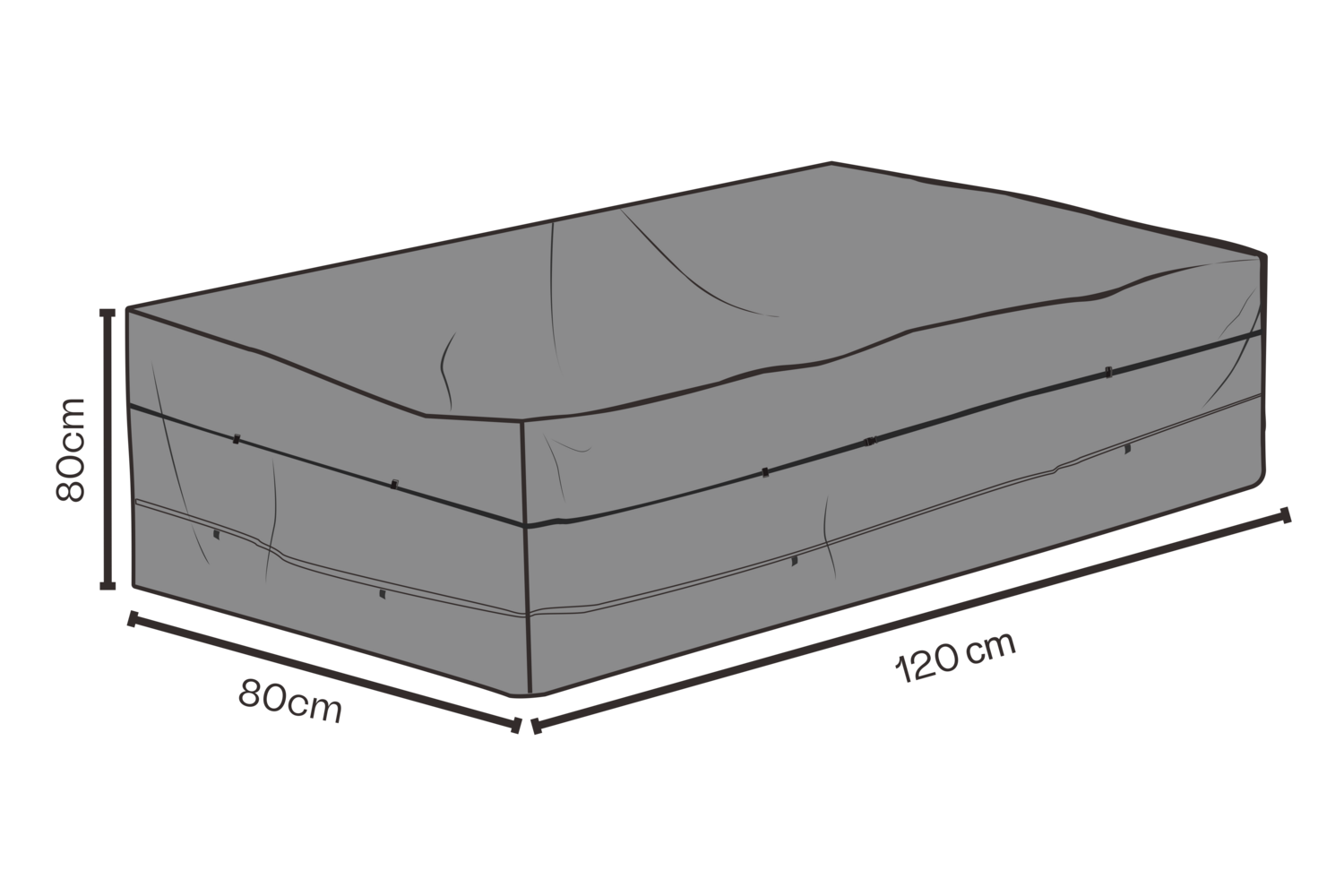 Furniture cover dining group Black - Breathable