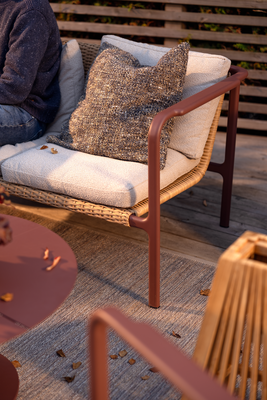 Motty 2-seater sofa Zin Red/Teddy Beige