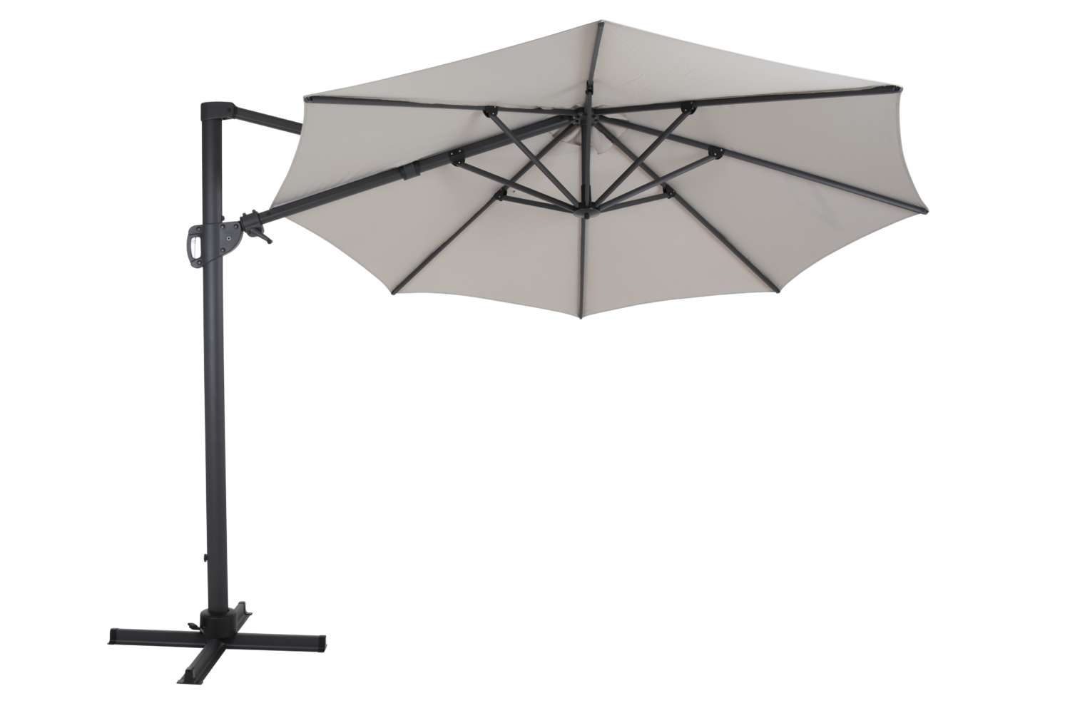 Varallo hanging parasol Anthracite/khaki