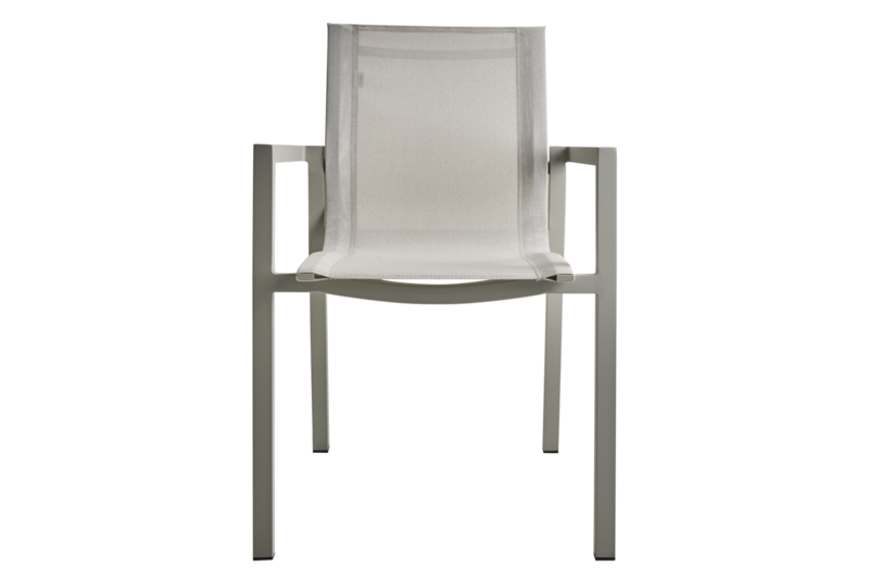 Delia chair with arm Light Grey/Off-White