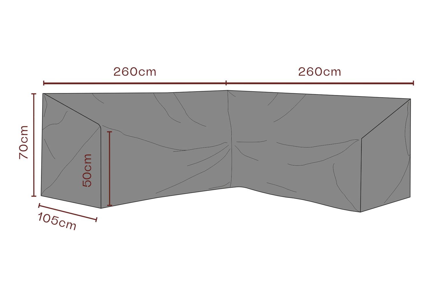 Furniture cover corner sofa Black -  Water proof