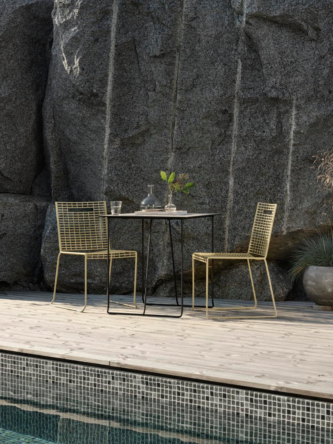 Laminate table top Beige/terrazzo